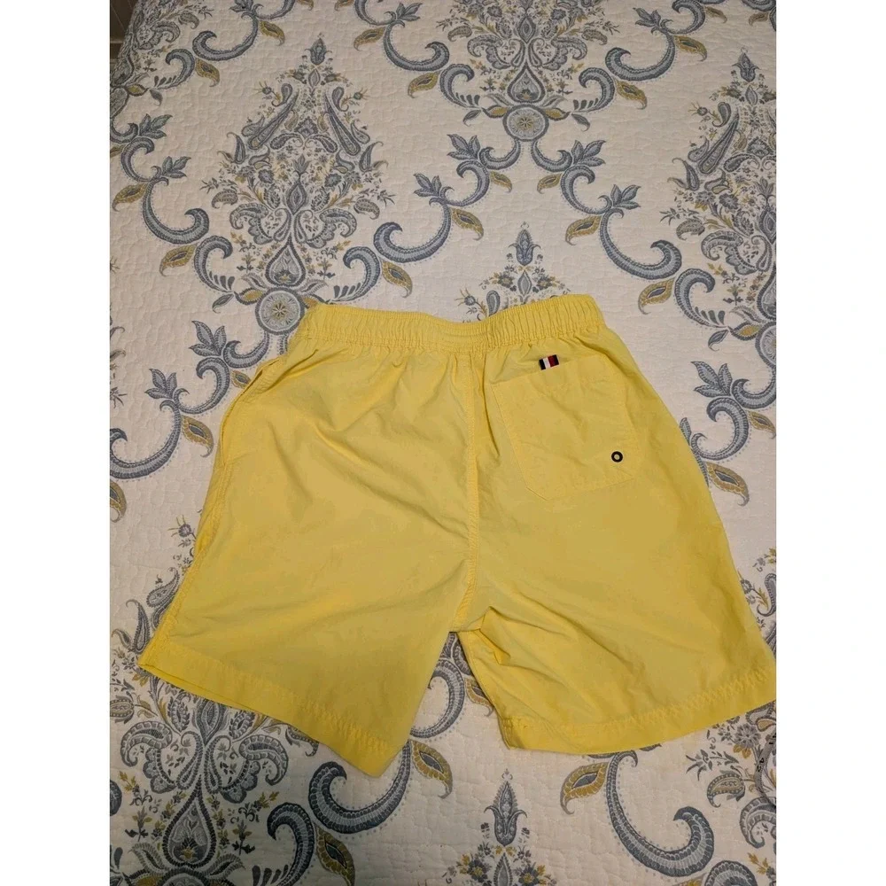 Tommy Hilfiger Men's Small Yellow Swim Trunks Drawstring Shorts